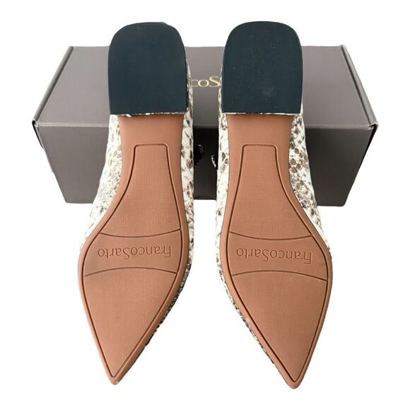 Franco Sarto Nalin Pointed Mary Jane Flats Grey Snake Print Women’s Size 7.5 M - Picture 8 of 14